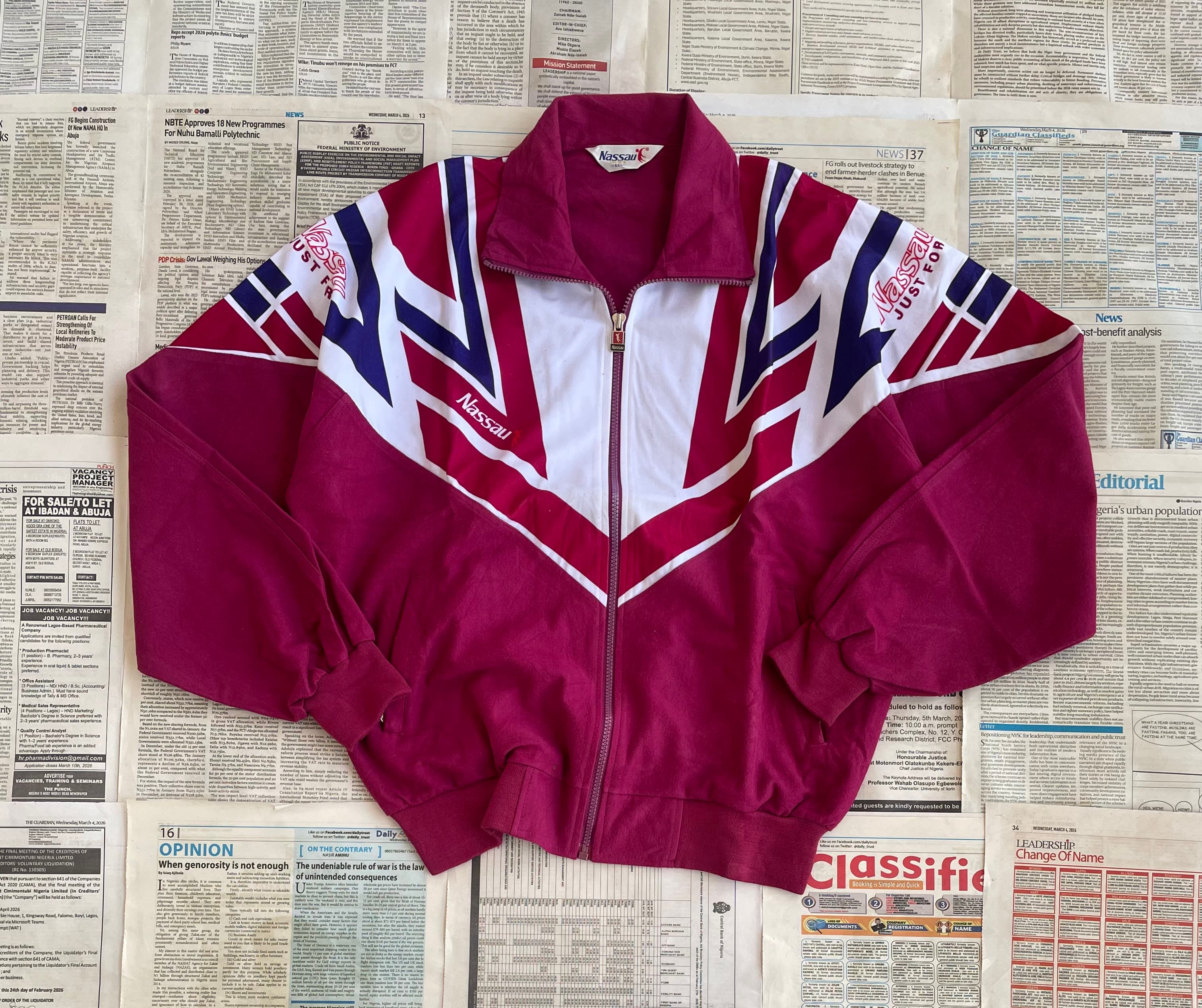 Burgundy Windbreaker